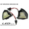 COPPIA PLAFONIERA LUCE LED SPECCHIO RETROVISORE VW GOLF 5