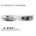 COPPIA PLAFONIERA PORTIERA PROIETTORE LOGO LED VW GOLF POLO PASSAT