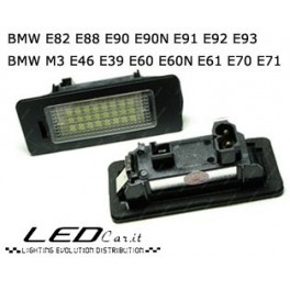 COPPIA PLAFONIERA TARGA LED NO ERRORE BMW M3 E39 E46 E60 E60N E61N