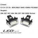 COPPIA PLAFONIERA TARGA LED PEUGEOT 206 207 407 406 306 307 308 5008 Pa