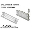 COPPIA PLAFONIERA TARGA LED NO ERRORE OPEL ZAFIRA B ASTRA H CORSA D INS