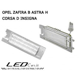 COPPIA PLAFONIERA TARGA LED NO ERRORE OPEL ZAFIRA B ASTRA H CORSA D INS