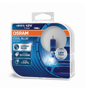 COPPIA H11 OSRAM COOL BLUE BOOST 5000K +50% 62211CBB-HCB