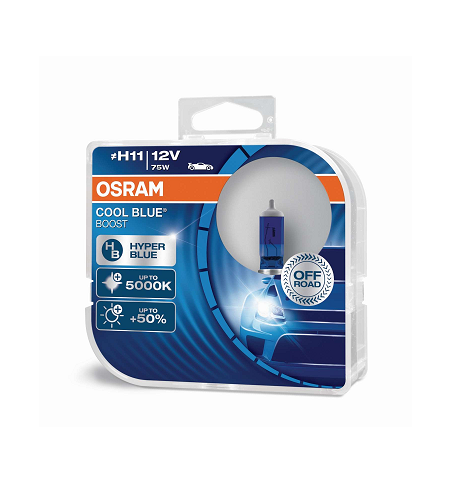 COPPIA H11 OSRAM COOL BLUE BOOST 5000K +50% 62211CBB-HCB