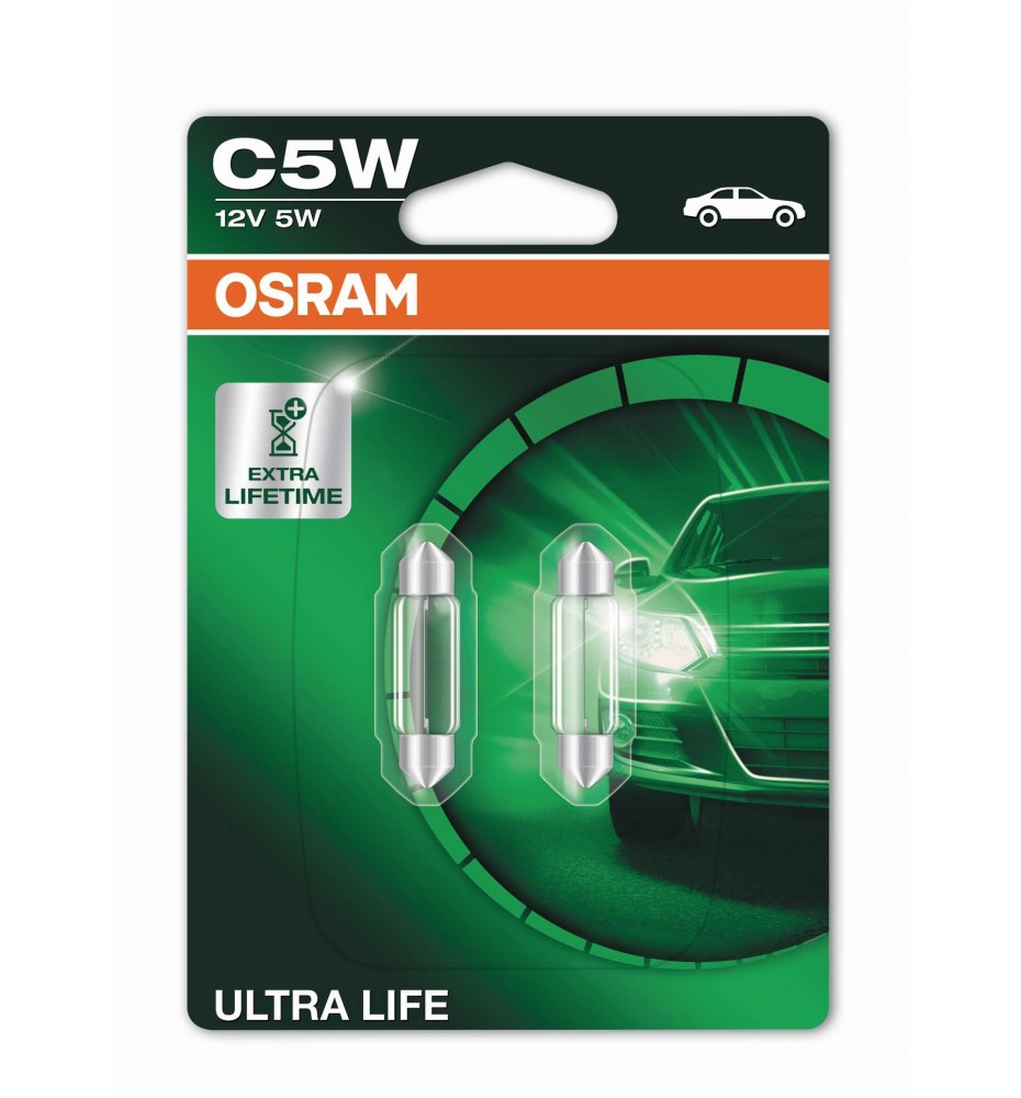 OSRAM COPPIA SILURO C5W ULTRA LIFE 3X 6418ULT