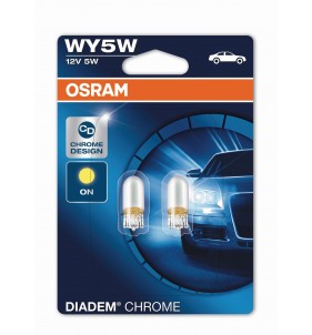 COPPIA OSRAM DIADEM T10 WY5W ARANCIO CROMATA 2827DC-02B