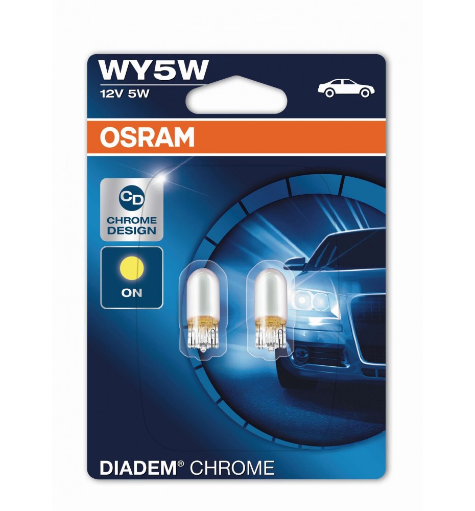 COPPIA OSRAM DIADEM T10 WY5W ARANCIO CROMATA 2827DC-02B