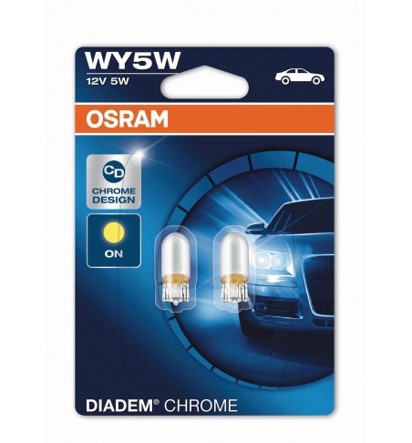 COPPIA OSRAM DIADEM T10 WY5W ARANCIO CROMATA 2827DC-02B