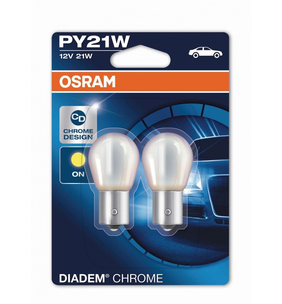 COPPIA OSRAM DIADEM PY21W BAU15S ARANCIO CROMATA 7507DC-02B