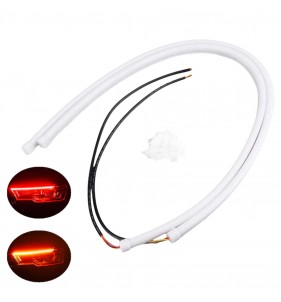 COPPIA TUBO FLESSIBILE LED 45CM BICOLOR ROSSO ARANCIONE