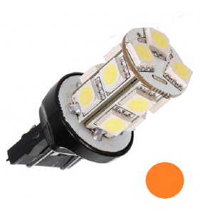 SINGOLA LAMPADA  FRECCIA W21W T20 13 LED 5050 ARANCIONE