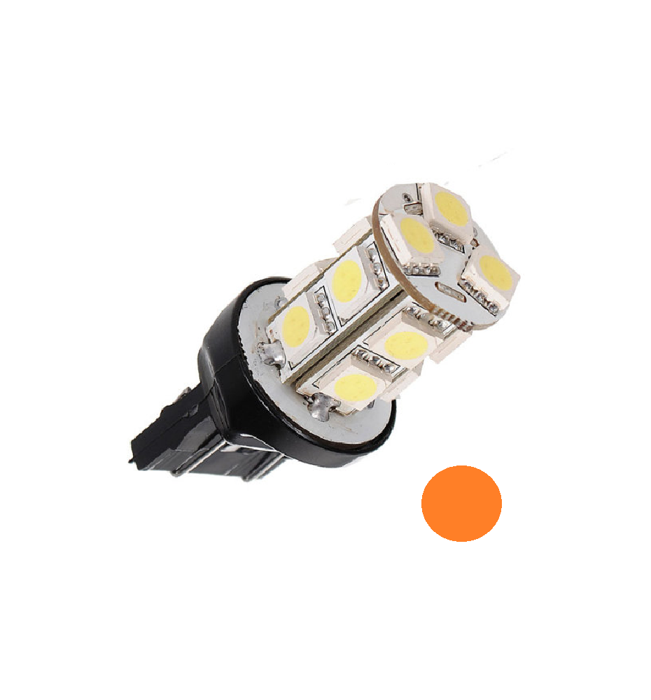 SINGOLA LAMPADA  FRECCIA W21W T20 13 LED 5050 ARANCIONE