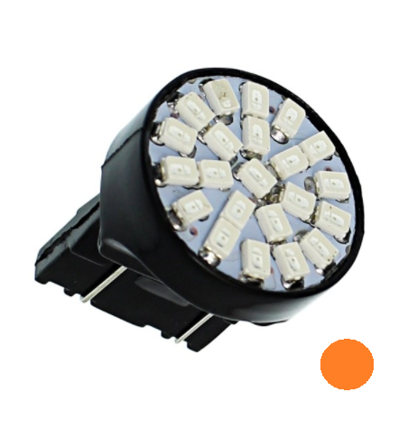 SINGOLA LAMPADA  FRECCIA W21W T20 22 LED SMD ARANCIONE