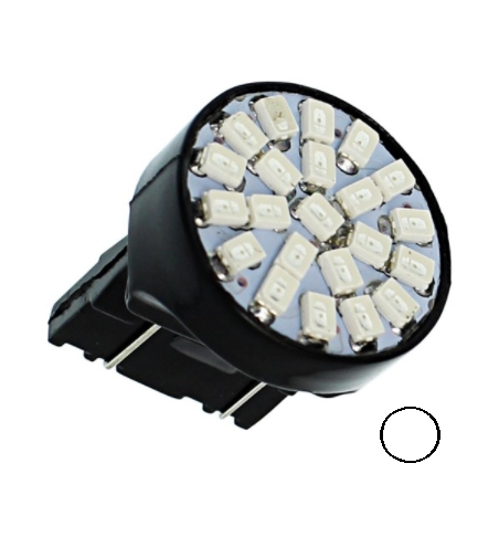 SINGOLA LAMPADA  POSIZIONE DIURNE W21/5W T20 22 LED SMD BIANCO