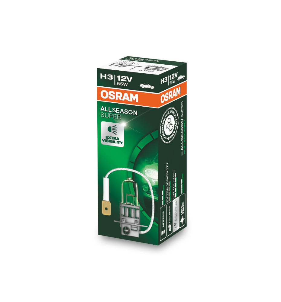 SINGOLA H3 OSRAM ALLSEASON SUPER +30% 3200K 64150ALS