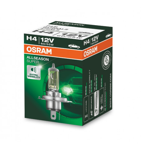 SINGOLA H4 OSRAM ALLSEASON SUPER +30% 3200K 64193ALS