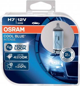 COPPIA H7 OSRAM COOL BLUE INTENSE XENON LOOK 4200K 64210CBI