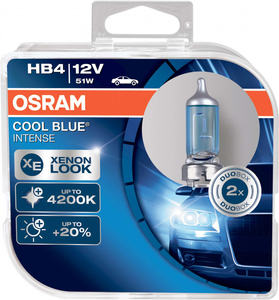 COPPIA HB4 9006 OSRAM COOL BLUE INTENSE XENON LOOK 4200K 9006CBI