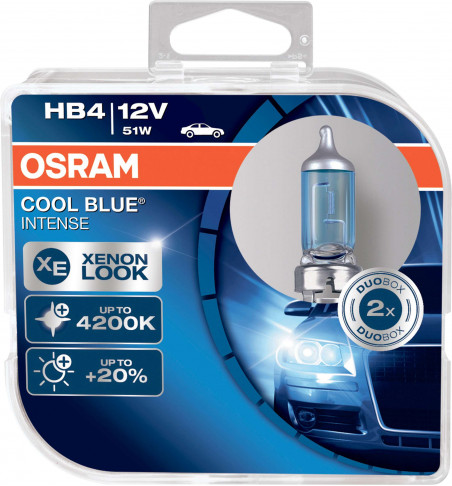 COPPIA HB4 9006 OSRAM COOL BLUE INTENSE XENON LOOK 4200K 9006CBI