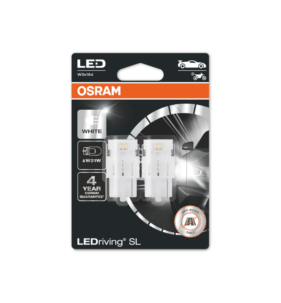 COPPIA  LAMPADE DIURNE OSRAM W21W LED