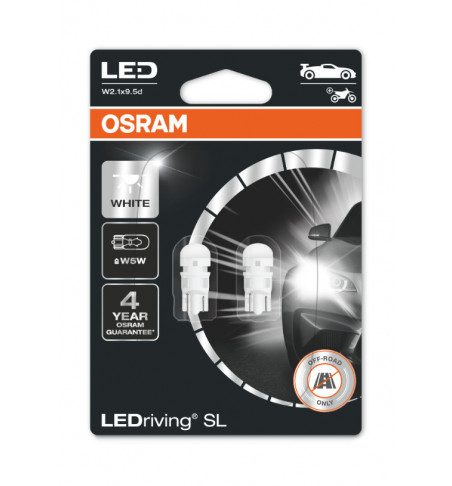 COPPIA LAMPADE OSRAM W5W LED 6000K