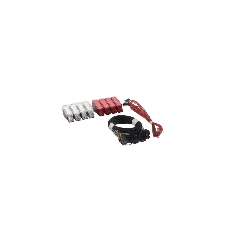 KIT 8 PLAFONIERE BIANCO E ROSSO SPORTELLI PACK LUCI