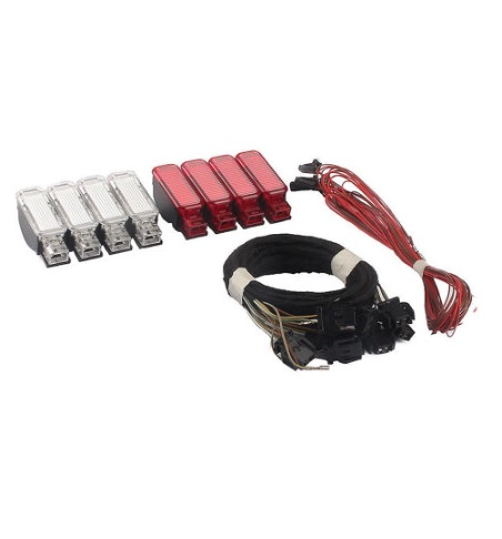 KIT 8 PLAFONIERE BIANCO E ROSSO SPORTELLI PACK LUCI