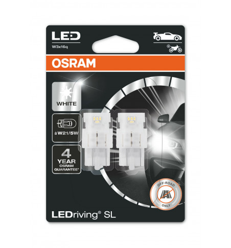 COPPIA  LAMPADE DIURNE OSRAM W21/5W LED