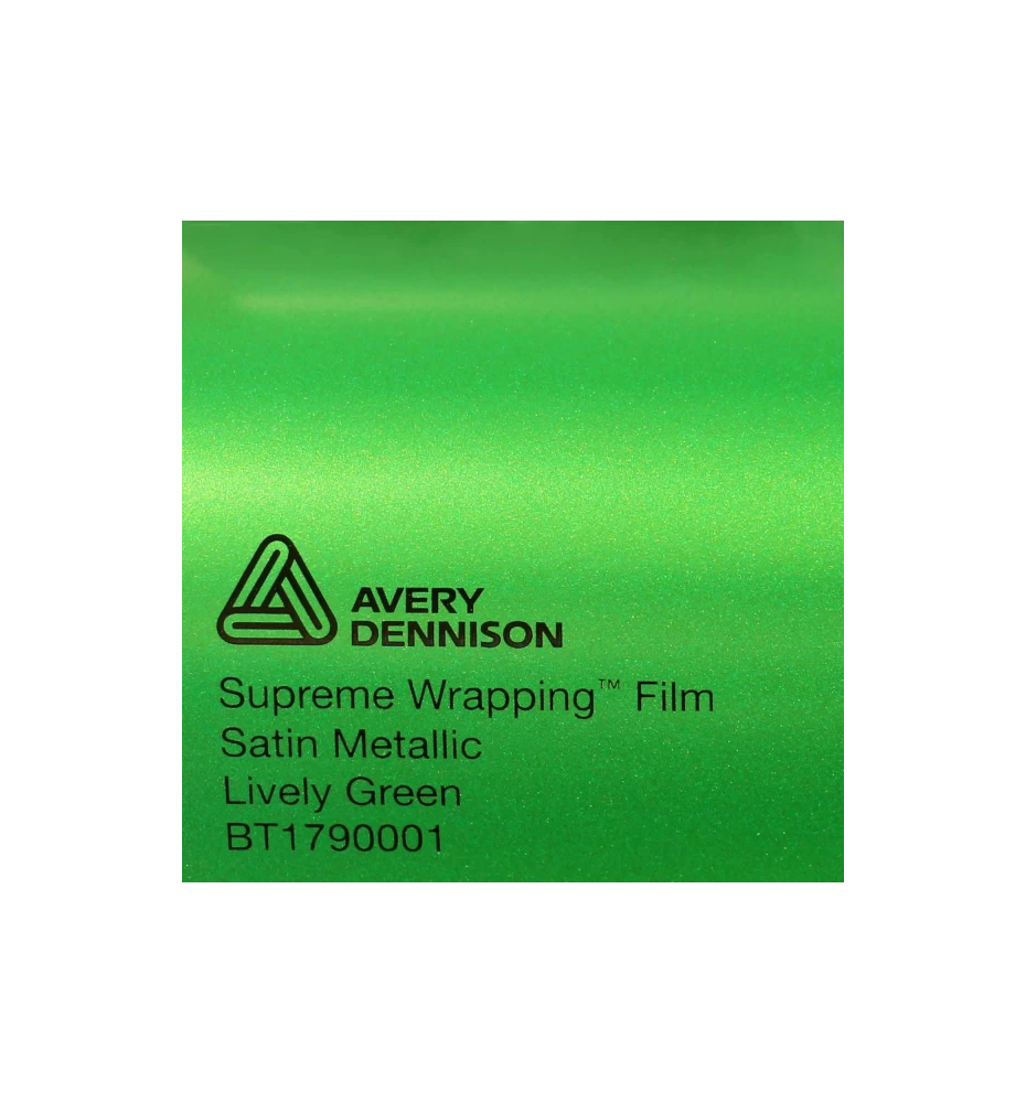 PELLICOLA PER WRAPPING AVERY BT1790001 SATIN METALLIC LIVELY GREEN PELLICOLA PER WRAPPING AVERY BT1790001 SATIN METALLIC LIVELY GREEN
