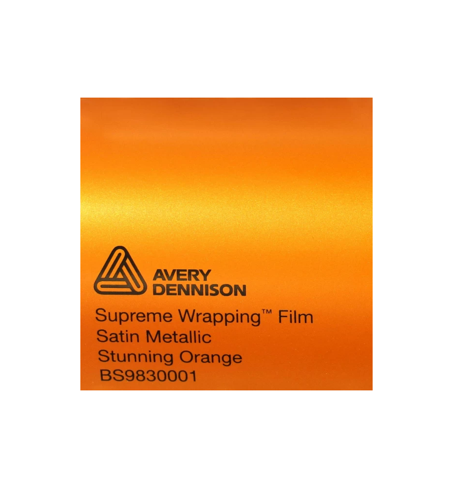 PELLICOLA PER WRAPPING AVERY BS9830001 SATIN METALLIC STUNNING ORANGE PELLICOLA PER WRAPPING AVERY BS9830001 SATIN METALLIC STUNNING ORANGE