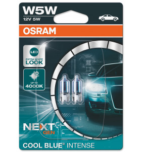 COPPIA W5W OSRAM COOL BLUE INTENSE NEXT GEN 4000K 2825CBN-02B