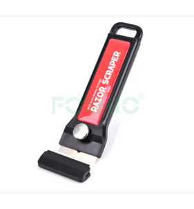 CN345BK- STEEL RAZOR BLADE SCRAPER WITH EXTRA BLADES STORAGE