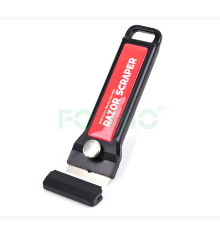 CN345BK- STEEL RAZOR BLADE SCRAPER WITH EXTRA BLADES STORAGE