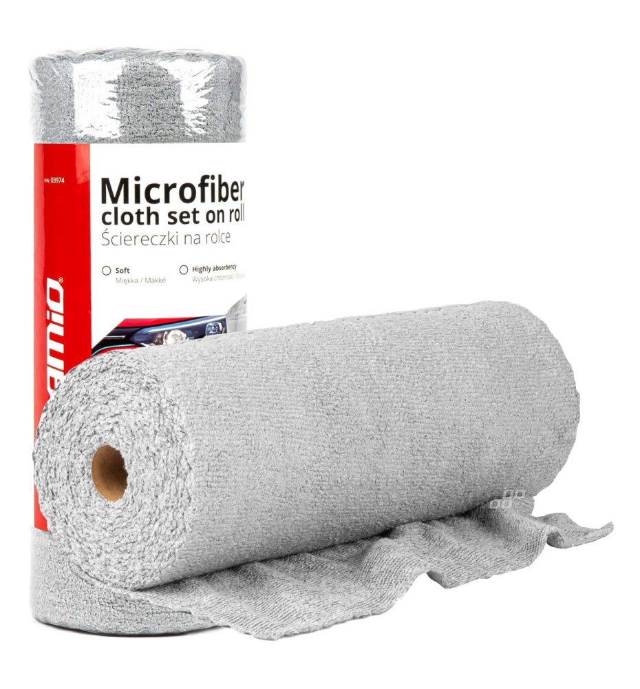 ROTOLO 50 PANNI IN MICROFIBRA 30X30 120G AMIO-03974