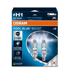 COPPIA H1 OSRAM COOL BLUE BOOST 5000K +50% 62150CBB-HCB