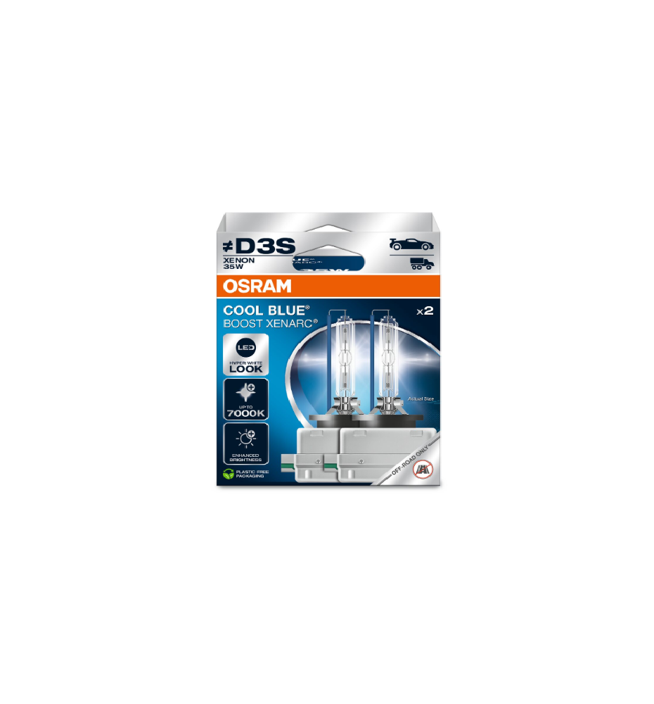 COPPIA D3S OSRAM XENARC COOL BLUE BOOST 7000K 66340CBB-HCB