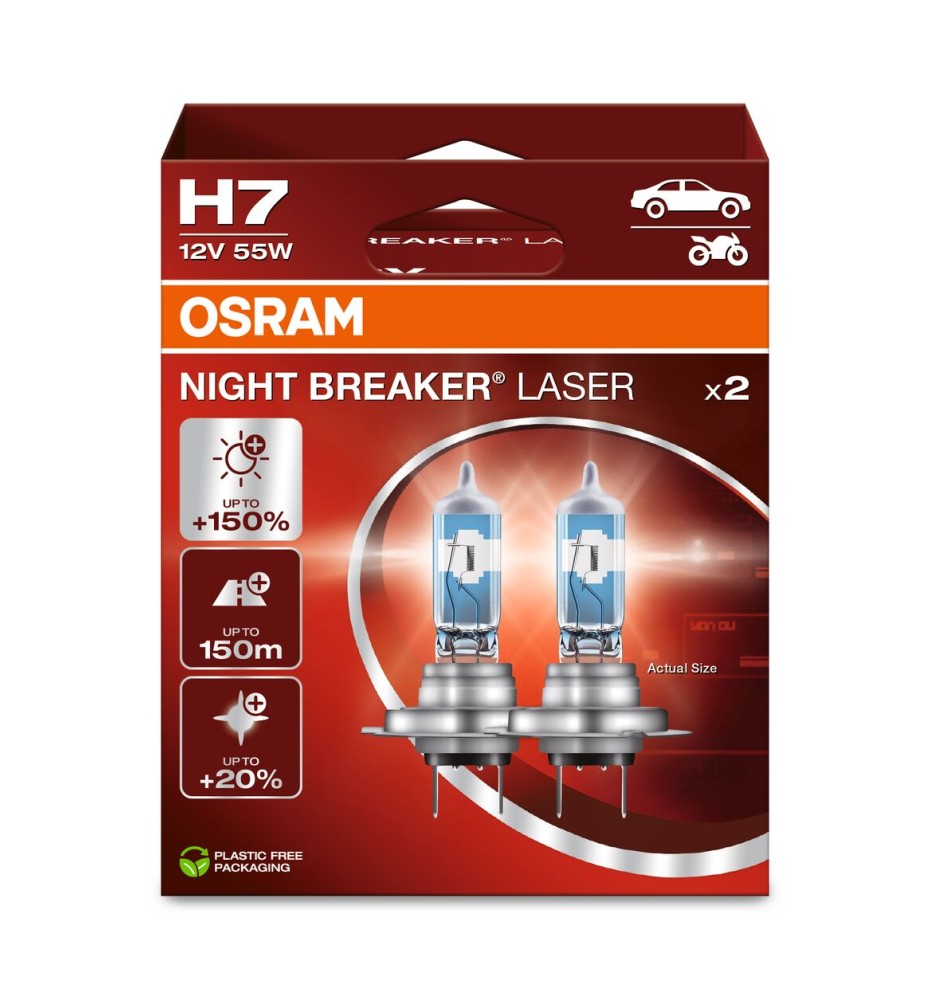 COPPIA H7 NIGHT BREAKER LASER 64210NL