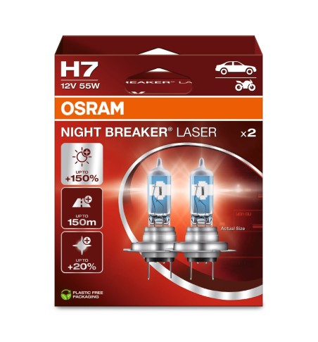 COPPIA H7 NIGHT BREAKER LASER 64210NL