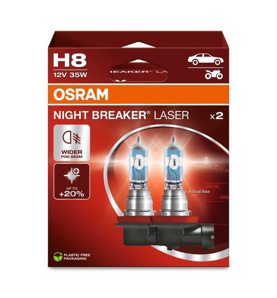 COPPIA H8 NIGHT BREAKER LASER 64212NL