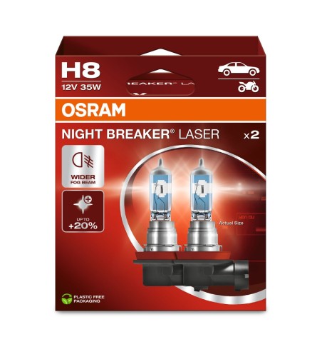 COPPIA H8 NIGHT BREAKER LASER 64212NL