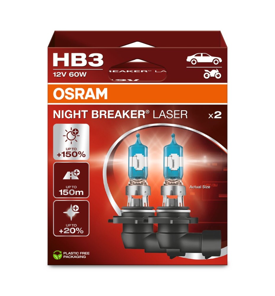 COPPIA HB3 9005 NIGHT BREAKER LASER 9005NL