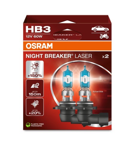COPPIA HB3 9005 NIGHT BREAKER LASER 9005NL