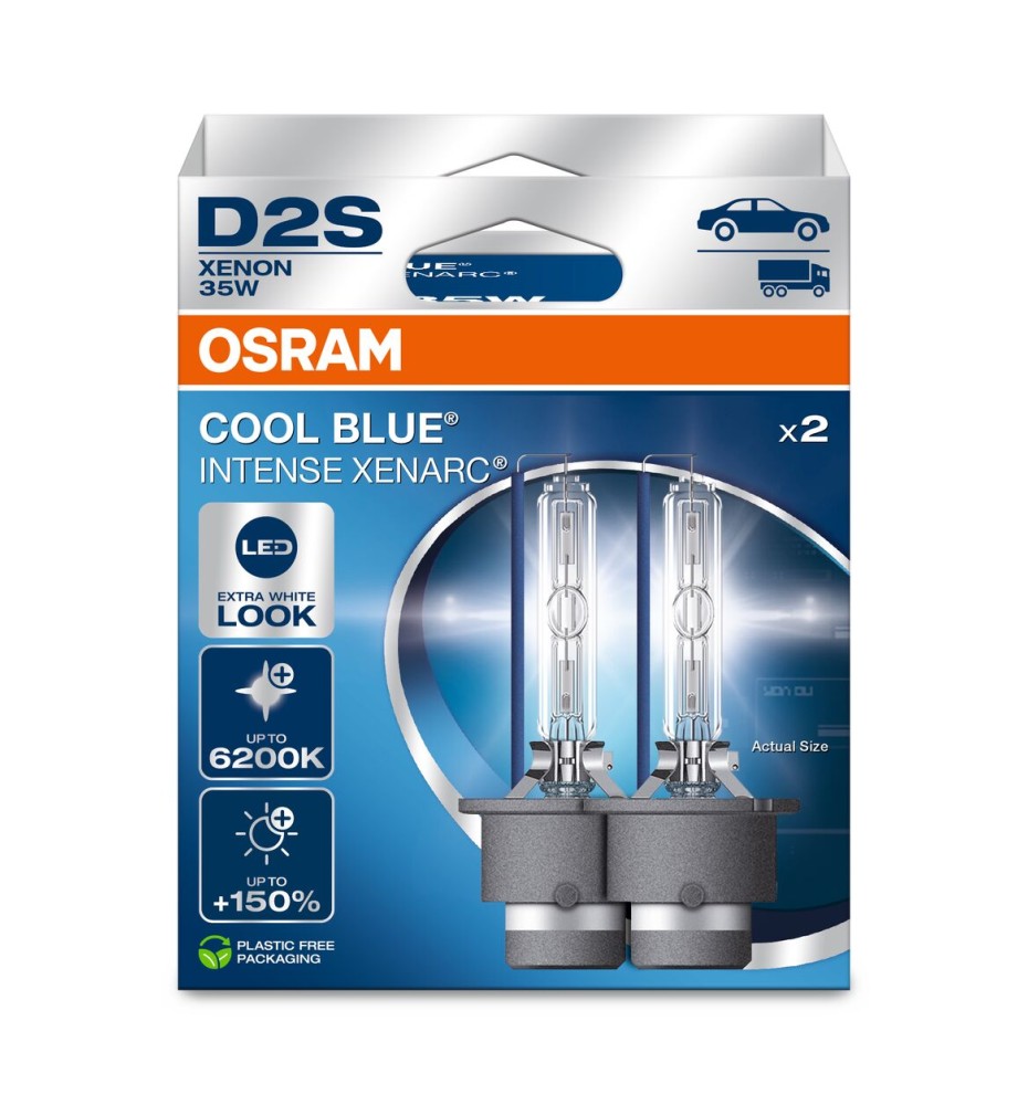 COPPIA D2S OSRAM COOL BLUE INTENSE  NEXT GEN 6200K 66240CBN