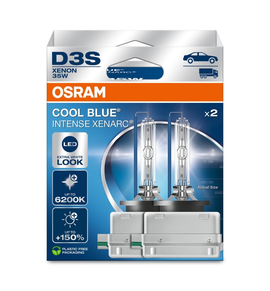 COPPIA D3S OSRAM COOL BLUE INTENSE EXTRA WHITE LOOK NEXT GEN 6200K 66340CBN