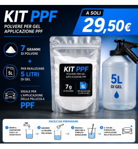 7GR FORMULA IN POLVERE PER 5 LITRI GEL APPLICATIVO PPF E WINDOW TINT